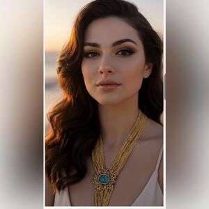 LOW START🚨 NWT Nicole Miller Necklace with Green Gemstone